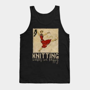 Vintage 1950s Knitting Tank Top